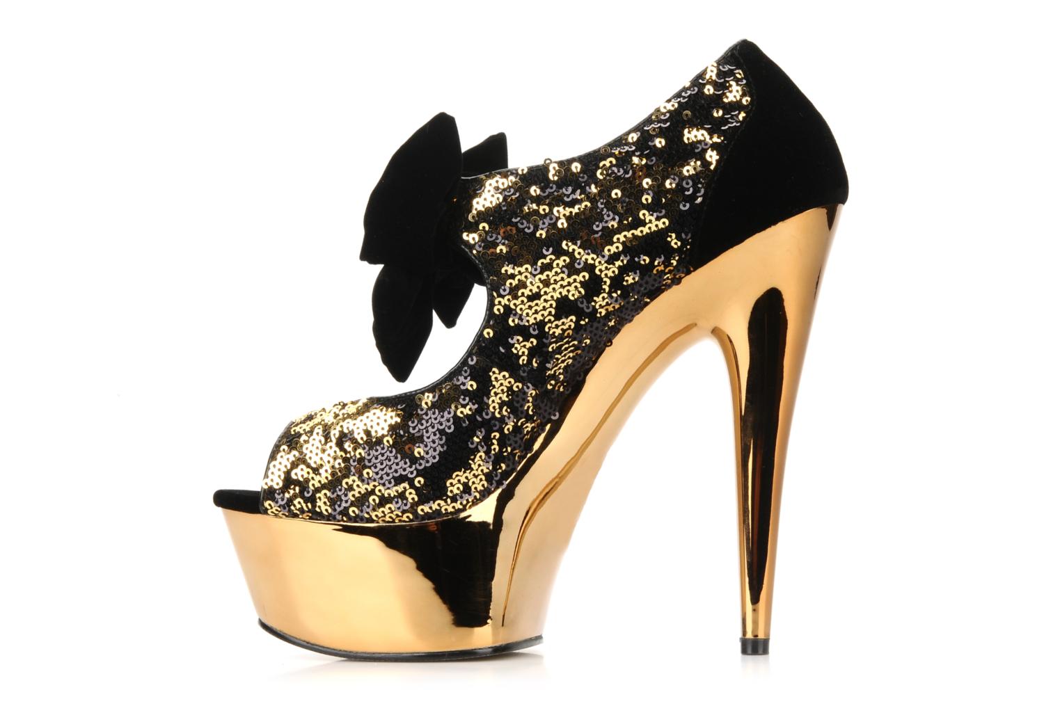 carvela black and gold heels