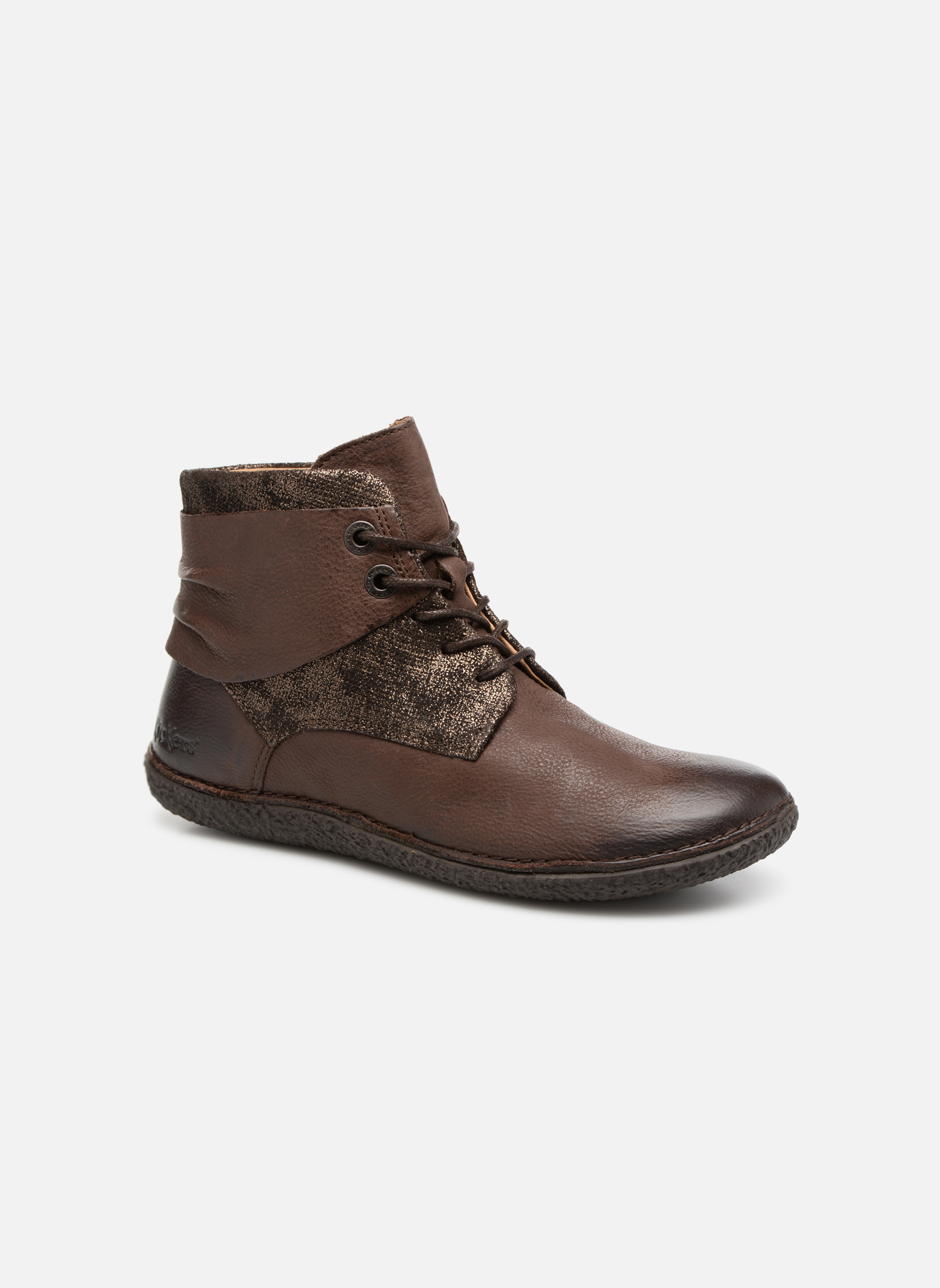 Kickers hobylow Noir Brillant Noir - Chaussures Bottine Femme Kickers hobylow Noir Brillant Noir - Chaussures Bottine Femme