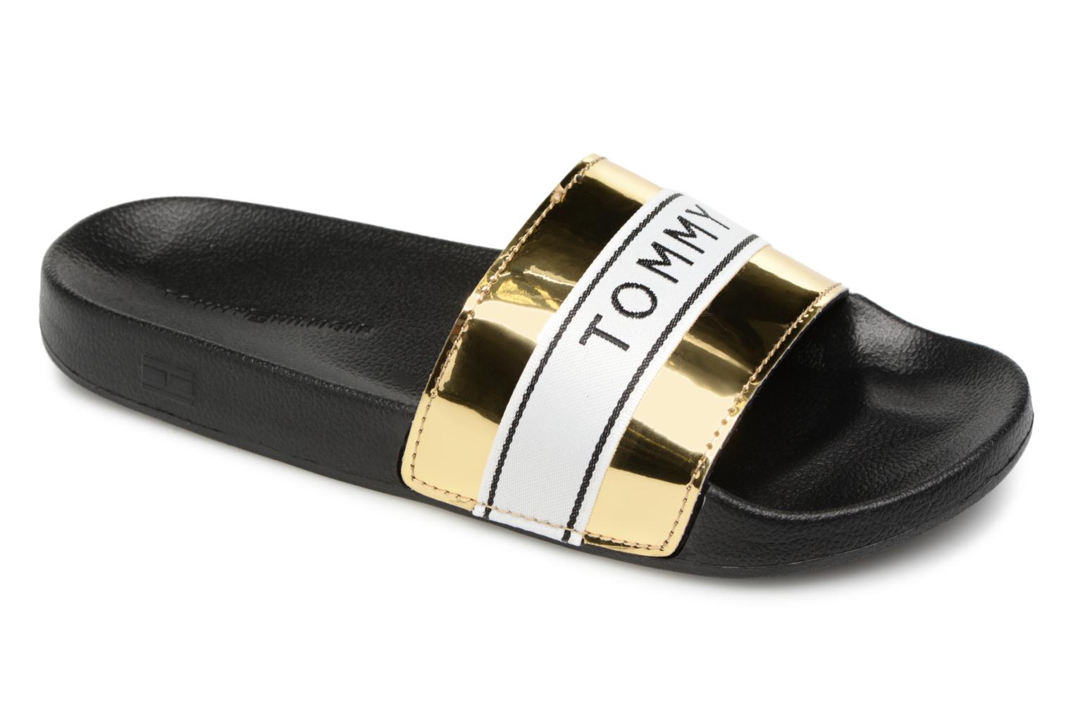 Tommy Hilfiger MIRROR METAL BEACH SLIDE (Or et bronze) - Mules et sabots chez Sarenza (335970) Tommy Hilfiger MIRROR METAL BEACH SLIDE (Or et bronze) - Mules et sabots chez Sarenza (335970)