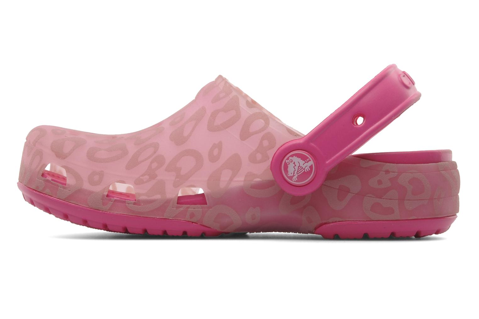 pink translucent crocs