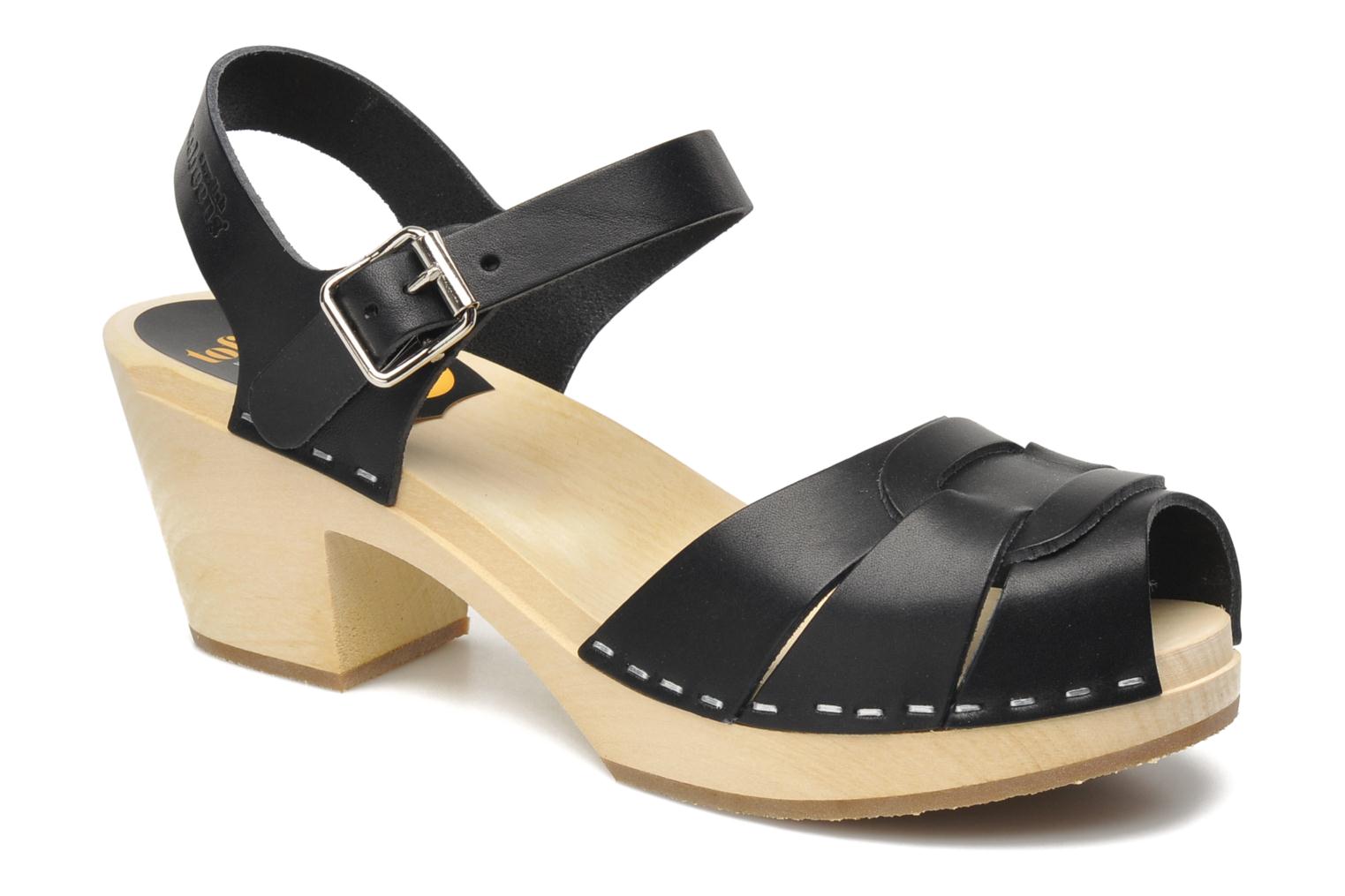 Swedish Hasbeens Peep Toe High Colours (Black) - Sandals chez Sarenza ...